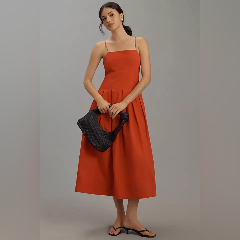 Damson Madder Iris Bow Midi Dress NWT